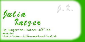 julia katzer business card